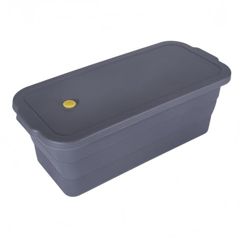 Kivivaka Silikon-Kastenform mit Metallrahmen und Deckel, Antihaft-Backform für Brot, Hackbraten, Pfund Kuchen, 32 x 14,5 x 11,5 cm, Grau