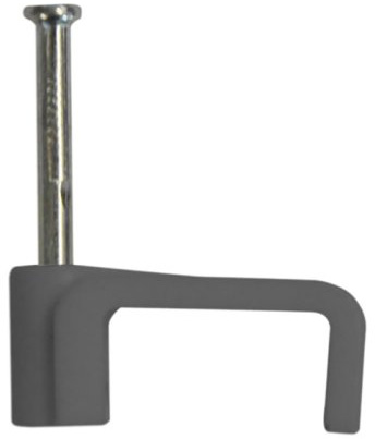 Electrovision 14mm Flat Cable Clips (Pack of 20) Grey