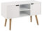 AC Design Furniture 60639 Anrichte Mariela, Türen 2 Stück, Boden 1 Stück Holz, 96 x 38 x 62,5 cm, weiß
