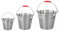 ORION Cubo de Acero Inoxidable con asa en Diferentes tamaños 5 L / 10 L / 14 L Tamaño 5L