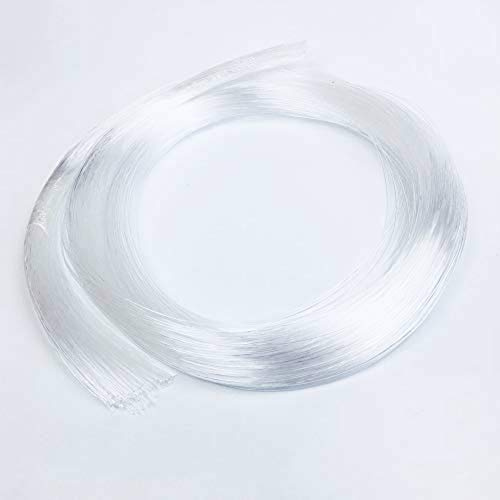 Raysell 50 unidades - 600 piezas de 0,75 mm/1 mm x 2 m PMMA cable de fibra óptica de plástico para crecer luz LED DIY (0,75 mm x 2 m x 100 piezas)