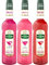 Assortiment souvenirs des goûts d’enfance de sirops Mathieu Teisseire : Pomme d'amour, Bubble gum et Barbe à papa, 3 bouteilles 70cl.