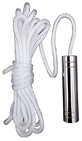 LumenTY Cylinder Light Pull Cord – 150cm Brass Plated for Bathroom Light Pull Blinds and Ceiling Fans - Chrome