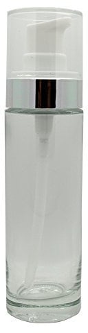 50ml Pure Glass Bottle for Cosmetics and Skincare products (Lotion Pump, Clear)