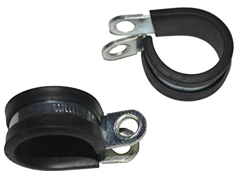 Lumonic 5x 21mm Rohrschellen mit Gummieinlage I Kabelschellen zum Schrauben I Schlauchschelle 21mm, Rohrschellen, Befestigungsschelle 21mm, Rohrhalter