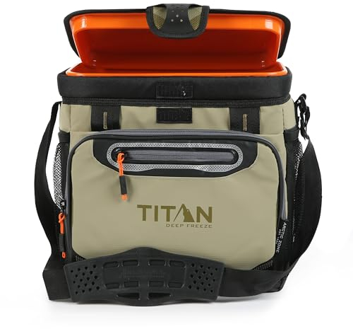 Arctic Zone Titan Deep Freeze 16 Can Zipperless Hardbody Cooler - Moss Green with Deep Freeze Insulation, HardBody Liner, SmartShelf