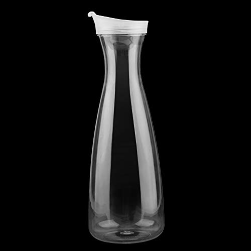 Transparente Saftflasche Wasserkrug Heiße kalte Saftkrug-Acrylkrug mit Deckel Saftglas und Eistee Krug für die Bar(1600ml)