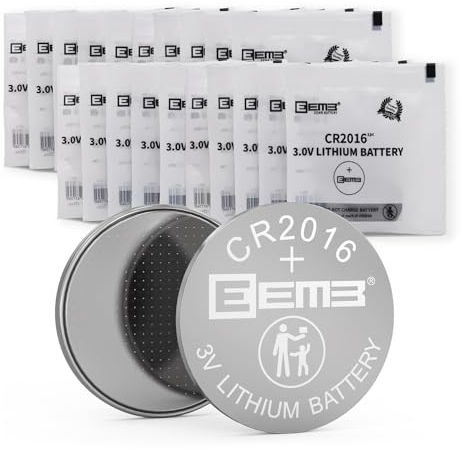 EEMB 20 Pack CR2016 Batterie 3V Batterie au Lithium Bouton Pile 2016 Batterie ECR2016 DL2016 LM2016 pour Clé de Voiture Fob, Montre, Calculatrice, Ouvre - Porte de Garage, Jouet, Lumière LED