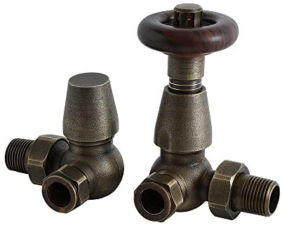 Milano Windsor Traditional Brass Corner TRV Thermostatic Radiator Valves
