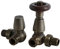 Milano Windsor Traditional Brass Corner TRV Thermostatic Radiator Valves