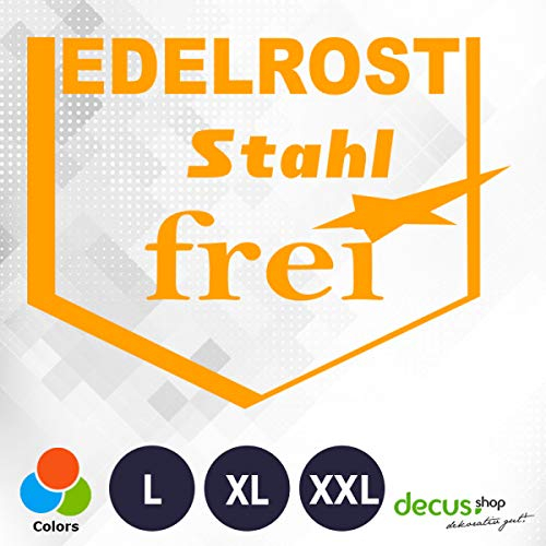 Decus EDELROST Stahl FREI XL 1771 (orange) // Sticker OEM JDM Style Aufkleber
