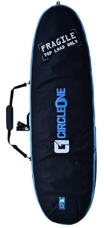 Circle One Surfbrett-Tasche, 1,8 m lang, dick gepolsterte, strapazierfähige Schaumstoffpolsterung, Griff und Schultergurt, Rot