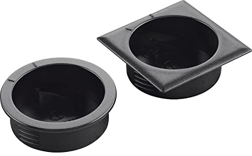 DOMUS LINE Einbaugehäuse Set für Fernbedienung Call Me, rund + quadratisch, Kunststoff schwarz