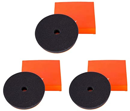 PARTS4CARE 3X KOCH Chemie OneCutPad Pad Polierpad Polierschwamm Polierscheibe 126/23 mm