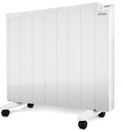 Ufesa EM1500 Emisor Térmico con 1500W de Potencia, 7 Elementos, 4 Modos: Confort, Económico, Anti-hielo y Stand-by, Temperatura ajustable de 5 a 35ºC, Display LCD, Programación Diaria y Semanal