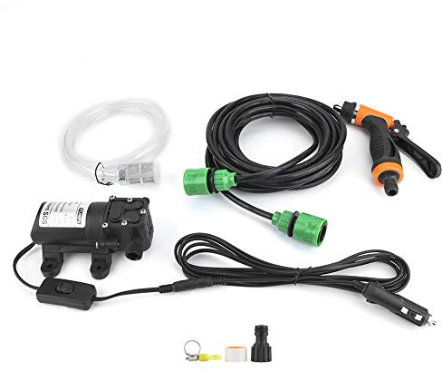 Autolavaggio Pompa Acqua Elettrica Rondella Auto 12V Elettrica Pompa Autolavaggio Pulizia Pistola Kit Lavaggio con Connettore