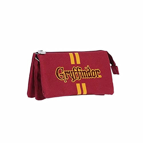 Harry 2177 Potter Lion-Dreifach HS Federmäppchen, Weinrote