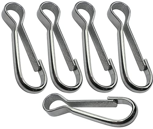 AERZETIX - Karabinerhaken karabiner simplex einfach simplexhaken - Haken seilschlaufe Schnur - schnellkupplung - aus Edelstahl A2