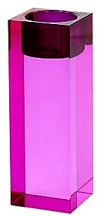 Gift Company Teelichthalter Sari L, Windlicht, Dekolicht, Kristallglas, Pink, 14 cm, 1096905013