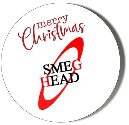 MERRY CHRISTMAS SMEG HEAD - 38mm Small Magnet