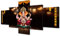 TUMOVO Kunstwerke für Zuhause, Wandbilder, Hindu-Gott, Ganesha, Wanddekoration, indischer Hinduismus, Kultura, Wandbilder, 5-teilig, Wandkunst, Leinwandrahmen, Poster, moderne Wanddekorationen für