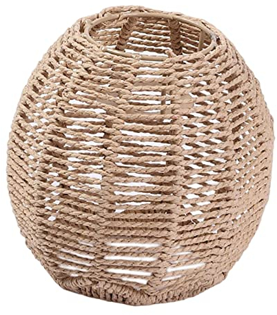 Baoblaze Pendelleuchtenschirm Geflochtener Rattan-Hängeleuchten-Lampenschirm für Hotel-Aufenthaltsraum,