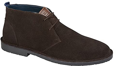 Roamers Mens Suede Desert Boots (12 UK) (Dark Brown)