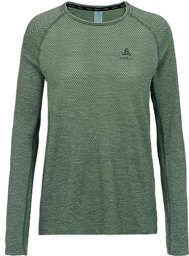 Odlo Damen Langarm Laufshirt Essentials Seamless, Loden Frost Melange, M