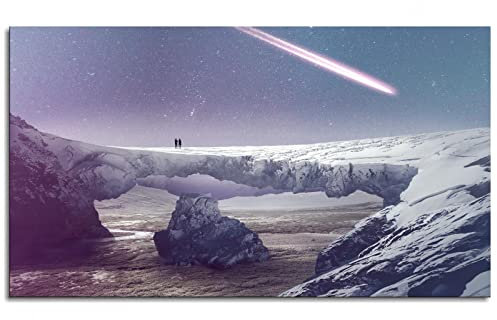 Zukunft Wandkunst Sterne Leinwanddrucke Alien Poster für Zuhause Set von 1 Dekorationen ungerahmt 50,8 x 30,5 cm