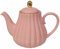 Eplze Théière en céramique Strength Porcelaine Motif rayures Rose