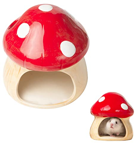 JVHLOV Hamster Versteck Keramik, Hamster Höhle Keramik Haus Badehaus, Keramikhaus für Hamster, für Zwerghamster