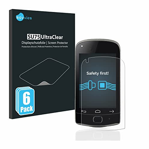 Savvies 6 Stück Schutzfolie für Roche Accu-Chek Solo diabetes manager Displayschutz-Folie Ultra-Transparent