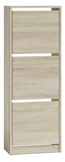 VBChome Schuhschränke 49 x 28 x 136 cm Eiche Sonoma Schuh-Organizer Grifflose Holzähnlich Holzwerkstoff Schuhaufbewahrung Klappfächern Schuhregal Schuhkipper Schuhkommode Diele Flur