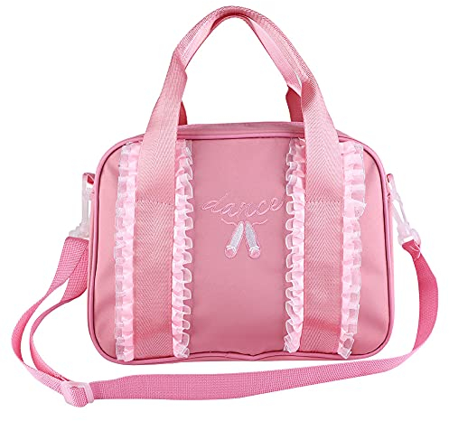 Ballett-Umhängetasche, Rosa Umhängetasche, Mädchen, Ballett, Tanz, Kinderhandtasche, Einzelne Schulter, Sport-Reißverschlusstasche, Tragetasche (PINK)