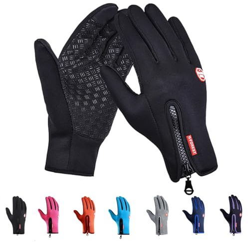 SKFLABOOF Freezer Thermo Handschuhe Pro - Adventure Gloves, Herren Damen Winter Warme Gefüttert Lederhandschuhe Wasserdicht Arbeitshandschuhe Touchscreen Laufhandschuhe Sporthandschuhe