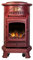 UNIVERSAL - Stufa a Gas Provence 3,4 KW Rosso Effetto Stufa a Legna Ghisa Genuina Riscaldamento