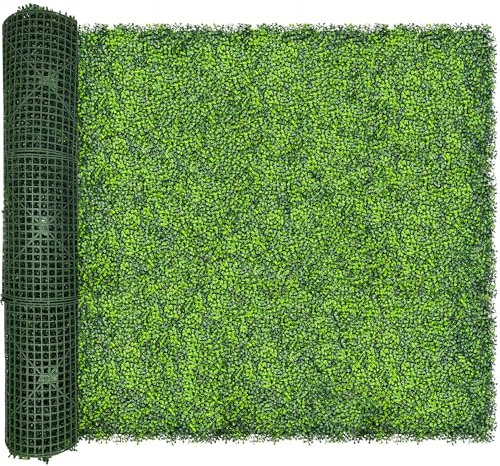 DOPGIB Artificial Ivy Privacy Fence Screen,128x 72 (64 SQFT) UV-Anti Faux Boxwood Roll Grass Wall Panels for Patio Balcony Privacy, Garden, Backyard Greenery Wall Backdrop Decor