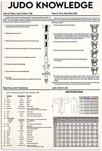 Judo Knowledge Metallschilder, Aluminium-Poster, Judo, Populärwissenschaft, Schule, Garten, Bar, Garage, Club, Küche, Zuhause, Wanddekoration, Geschenk, 30,5 x 40,6 cm