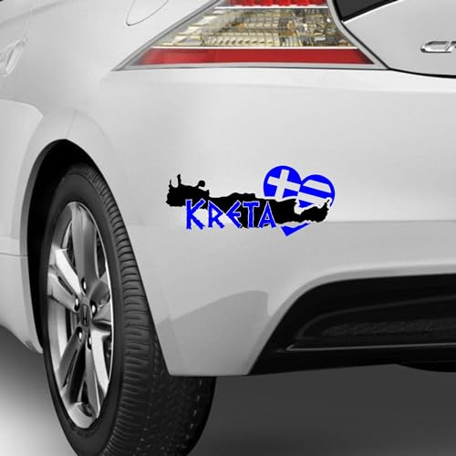 Rakelfix Kreta Aufkleber Insel Griechenland Sticker Umriss Herz Greece Karte Typ1 Autoaufkleber