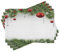 ABAKUHAUS Weihnachten Platzmatten 8 Stück, Klassische Weihnachtsverzierungen und Flitter Nadelkiefer Zweig Lametta Print, Waschbare Stoff Esszimmer Küche Tischdekorations Digitaldruck, Grün Rot
