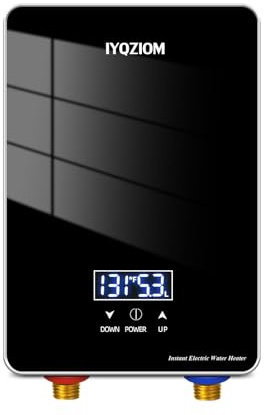 Calentador de agua eléctrico instantáneo de 240 V 6.5 kW. Calentador de agua sin tanque para cocina con tecnología automoduladora. Calentador de agua bajo demanda. Calentador eléctrico de agua