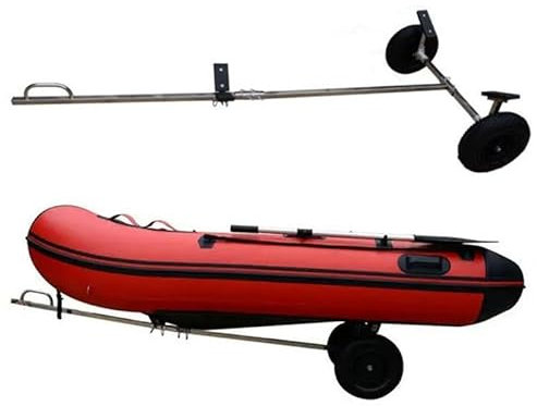 Stainless Steel Boat Trailer Dolly, Adjustable Kayak Trailer With Handle, For Moving Kayak Motorboat Fishing Boat, 420lbs Load Capacity