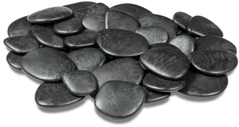 Kalapanta - Dekosteine ​​aus recyceltem Kunststoff für Vasen, Malerei, Aquarien, Garten (Schwarz, Ø 5-8 cm | etwa 45 Stück)
