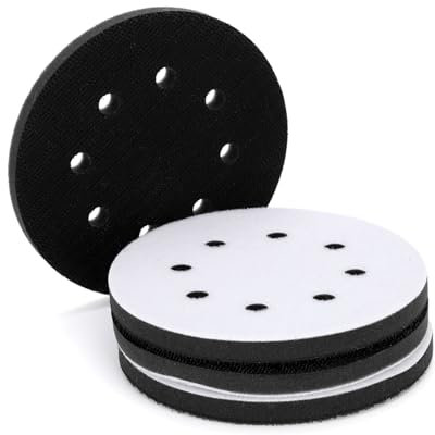 NQEUEPN 4pcs Foam Sanding Pads for Orbital Sander, Round Interface Pad Sponge Cushion Buffer Backing Pad Soft 8 Holes Foam Cushion Sanding Pads for Polishing, Grinding, Sanding Buffer