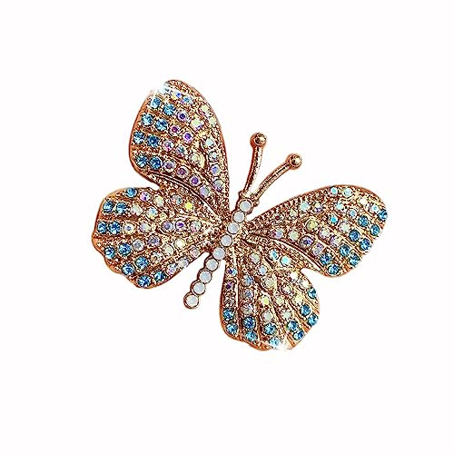 Anevous 4 Stück Schmetterling Auto Diffusor, Auto Parfüm Clip, Lüftungsclips für Auto Lufterfrischer Aroma Diffuser Decor, Autozubehör Innenraum Deko für Frauen Auto Parfüm Diffusor,Blau