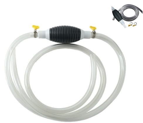 WITFAMILY Handpumpe Benzinpumpe, Dieselpumpe ölpumpe mit 2M Rnglebigen PVC Sahlauch, Universal Absdugpumpe für Boot Auto Fahrzeug Diesel Benzin Öl Watser