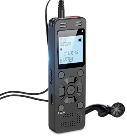128GB Digital Voice Recorder with Playback - EVISTR 9296 Hours Voice Activated Recording Device Audio Dictaphone with Password MP3 Player for Lectures Meetings