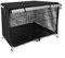 Hundekäfig-Abdeckung für große Hundekäfige, 210D Outdoor-Oxford-Tuch, Haustierkäfigabdeckung, für Drahtkäfige, multifunktionale Schutzhülle (schwarz, 109 x 74 cm)