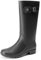 DREAM PAIRS Stivali da Pioggia da Donna Alti Fino al Ginocchio da Donna con Fibbia Laterale Wellington Stivali di Gomma,Size 42,Nero,DWEMRB2503