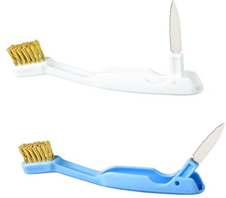 Healvian 2 Piezas Alambre de Cobre cepillos para cocinas de Gas cepillos de Limpieza para el hogar Cepillo de Limpieza para Barbacoa Cocina de Gas